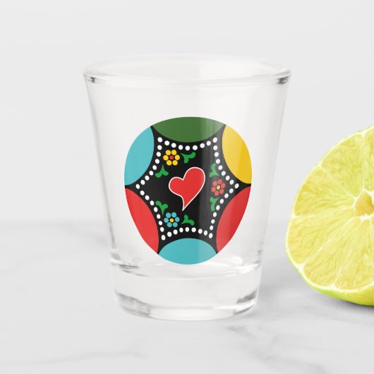 Herzliches portugiesisches Weihnachtsgeschenk - Pa Schnapsglas (Vorderseite)