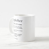 Herzliches Stiefvater-Definition Vatertagsgeschenk Kaffeetasse (Vorderseite Links)