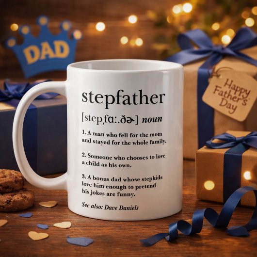 Herzliches Stiefvater-Definition Vatertagsgeschenk Kaffeetasse