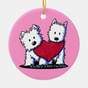 Herzliches Westies-Ornament Keramikornament