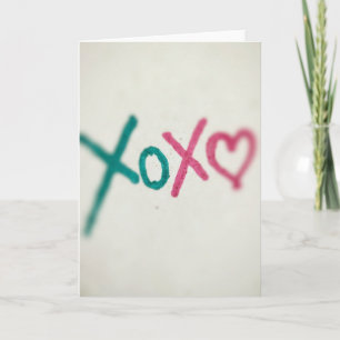 Herzliches Xoxo Türkis Rosa Karte