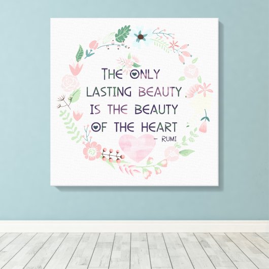 Herzlichkeit Leinwanddruck (Insitu (Holzboden))