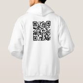 Herzlichkeit - QR Hoodie (Schwarz) (Rückseite)