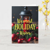 Herzlichste Weihnachtsgrüße Karte (Gelbe Blume)