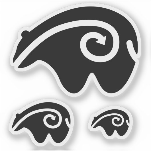 Herzlinenbär Aufkleber (Vorderseite)