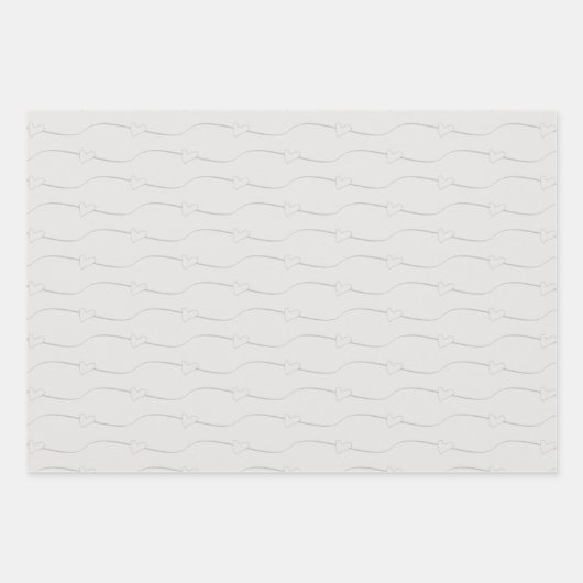 Herzlink zur White Lilac Wedding Verlobung Geschenkpapier Set (Vorderseite 3)