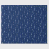 Herzlinks Gray Deep Sapphire Blue Wedding Geschenkpapier (Flach)