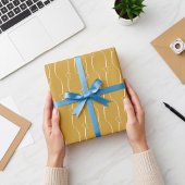 Herzlinks Luxor Gold und White Wedding Geschenkpapier