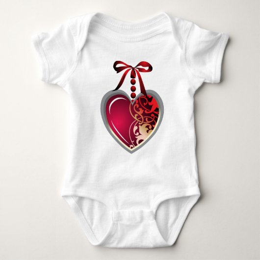 Herzlocket Baby Strampler (Vorderseite)