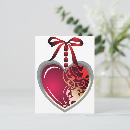 Herzlocket Postkarte (Stehend Vorderseite)