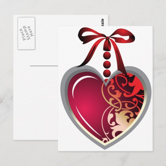 Herzlocket Postkarte (Vorne/Hinten)