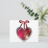 Herzlocket Postkarte (Stehend Vorderseite)