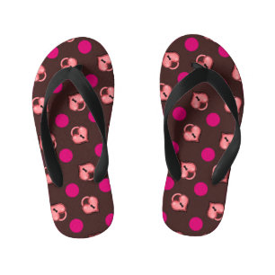 Herzlocket und Punkteschokolade Kinderbadesandalen