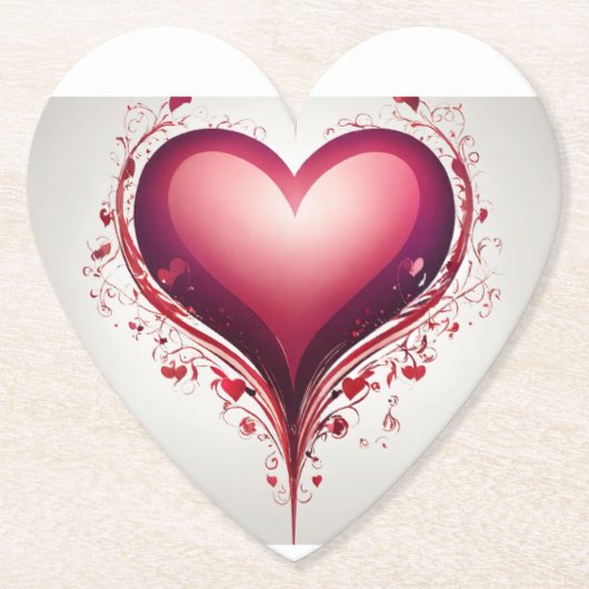 Herzlogo - Zeitloses Symbol für Liebe und Compassi Untersetzer (Vorderseite)