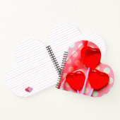 Herzlollipops auf Polka-Punkten Notizbuch (Innenseite)