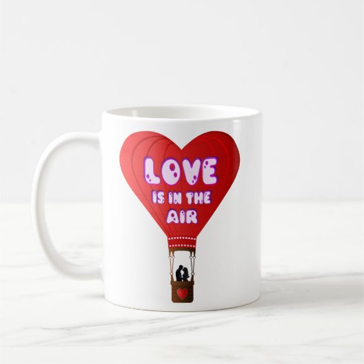 Herzluftballon Liebe Kaffeetasse (Links)