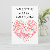 Herzmagen - Valentintagskarte (flach) Einladung (Stehend Vorderseite)