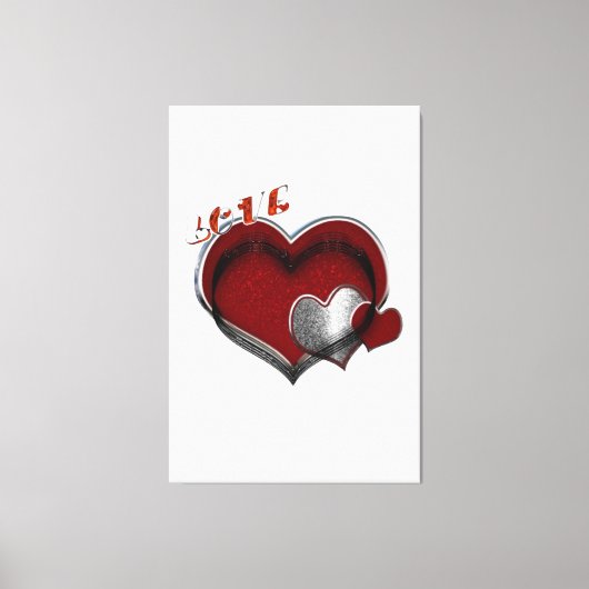 Herzmagic-Bild mit weißem Hintergrund Leinwanddruck (Vorderseite)