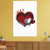 Herzmagic-Bild mit weißem Hintergrund Leinwanddruck (Insitu (Wohnzimmer))