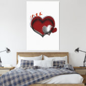 Herzmagic-Bild mit weißem Hintergrund Leinwanddruck (Insitu (Schlafzimmer))