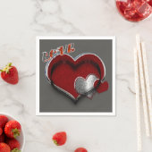 Herzmagic Charcoal Napkin Standard Cocktail Serviette (Beispiel)