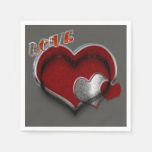 Herzmagic Charcoal Napkin Standard Cocktail Serviette (Vorderseite)