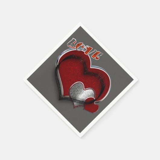 Herzmagic Charcoal Napkin Standard Cocktail Serviette (Ecke)