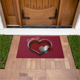Herzmagic Door Mat mit Maroon Hintergrund Fußmatte