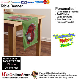 Herzmagic Green Table Runner Haushaltswäsche Großer Tischläufer