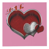 Herzmagic Pink Foto Cube Würfel (Vorderseite)