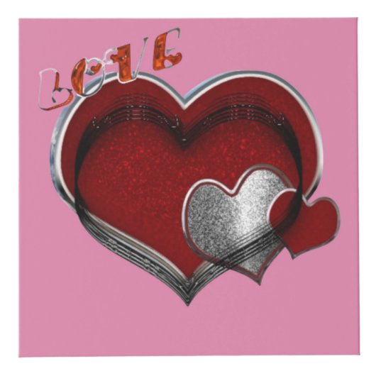 Herzmagic Pink Foto Cube Würfel (Vorderseite)