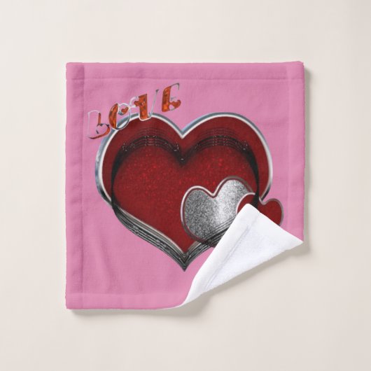 Herzmagic Pink Set Handtuchhandtuch (Waschlappen)