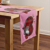 Herzmagic Pink Tischleinen Großer Tischläufer (Beispiel)