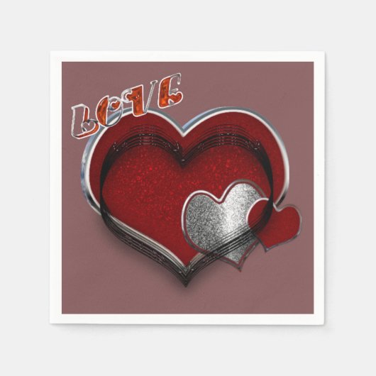 Herzmagic Rust Napkin Standard Cocktail Serviette (Vorderseite)