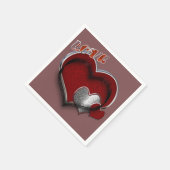 Herzmagic Rust Napkin Standard Cocktail Serviette (Ecke)