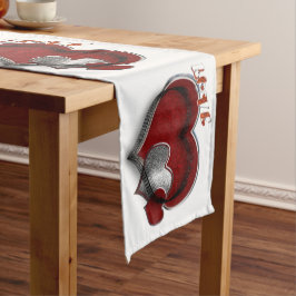 Herzmagic White Table Runner Haushaltswäsche Großer Tischläufer