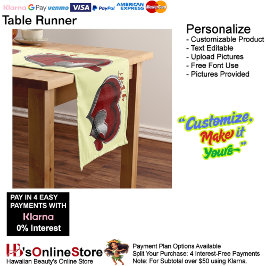 Herzmagie Gelbe Tischleine Großer Tischläufer