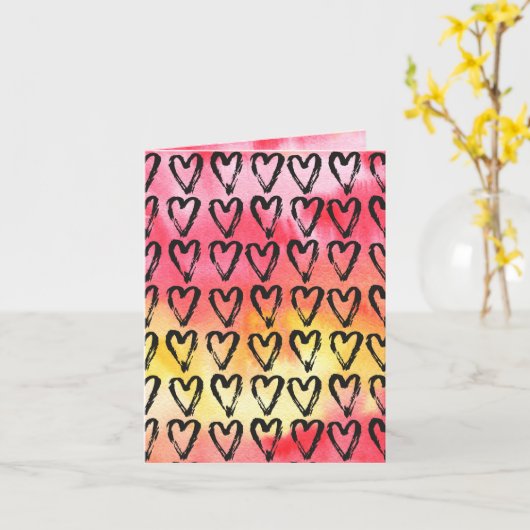 Herzmalerei, wahre Liebe, Valentine, Liebe, Karte (Gelbe Blume)