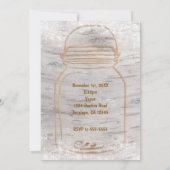 Herzmason Jar & Lights Birch Sweet 16 Einladung (Rückseite)