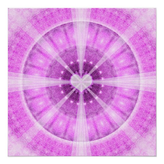 Herzmedizin Mandala Poster (Vorderseite)