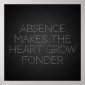 Herzminimalistisches Förderposter für Kohle Poster (Vorne)