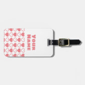 Herzmischung mit Name Gepäckanhänger (Vorderseite horizontal)