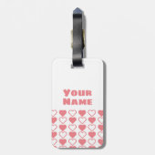 Herzmischung mit Name Gepäckanhänger (Rückseite vertikal)