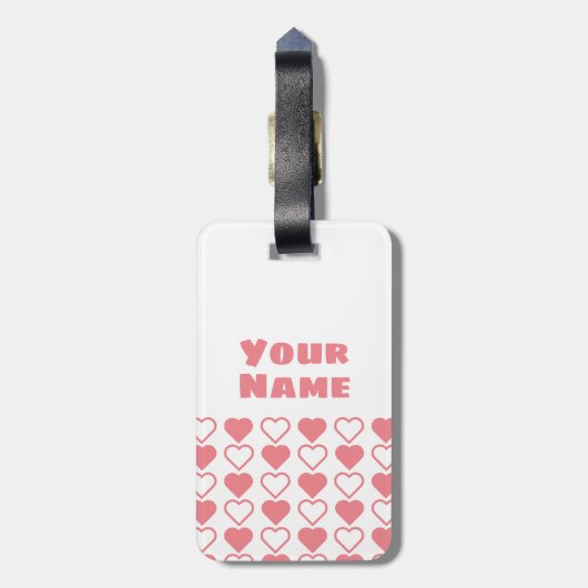 Herzmischung mit Name Gepäckanhänger (Rückseite vertikal)