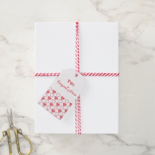 Herzmischung mit Name Geschenkanhänger (Mit Garn)