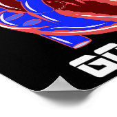 Herzmonat Rot wegen Herzerkrankungen Aufklärung Gi Poster (Ecke)