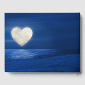 Herzmond mit schneebedeckter Winterhochzeit am Str Gästebuch (Rückseite)