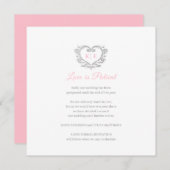 Herzmonogramm storniert Hochzeit Liebe Patient ros Ankündigung (Vorne/Hinten)