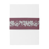 Herzmonogramm und Glitzer auf Lavendel Einladungsbanderole (Rückseitenbeispiel)