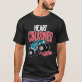 Herzmonster Truck Crusher Funny Valentine's Day T-Shirt (Vorderseite)